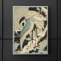 Cranes on Snow Covered Pine by Hokusai, 1834 poster 5