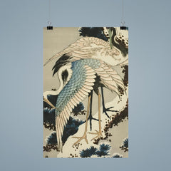 Cranes on Snow Covered Pine by Hokusai, 1834 poster 9