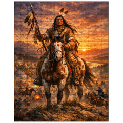 Crazy Horse at Little Bighorn dawn jigsaw puzzle