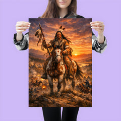 Crazy Horse at Little Bighorn dawn poster 3