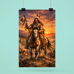 Crazy Horse at Little Bighorn dawn poster 6