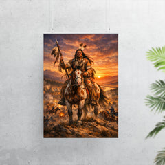 Crazy Horse at Little Bighorn dawn poster 7