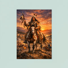 Crazy Horse at Little Bighorn dawn poster 8