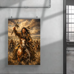 Crazy Horse before Little Bighorn charge poster 4