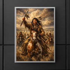 Crazy Horse before Little Bighorn charge poster 5