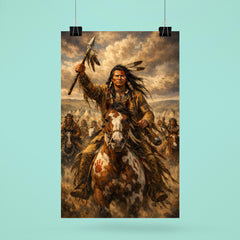 Crazy Horse before Little Bighorn charge poster 6