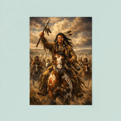 Crazy Horse before Little Bighorn charge poster 8