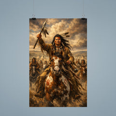 Crazy Horse before Little Bighorn charge poster 9