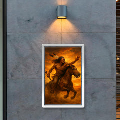 Crazy Horse refusing capture in sunset dust poster 2