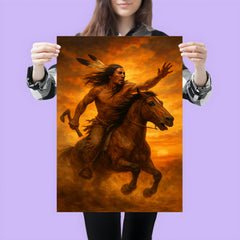 Crazy Horse refusing capture in sunset dust poster 3
