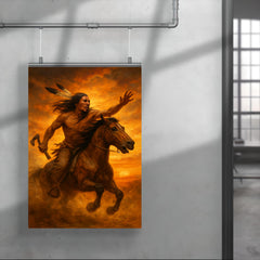 Crazy Horse refusing capture in sunset dust poster 4