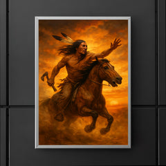 Crazy Horse refusing capture in sunset dust poster 5