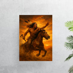 Crazy Horse refusing capture in sunset dust poster 7