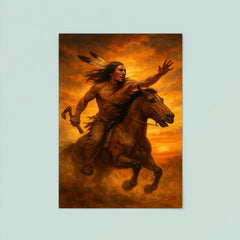 Crazy Horse refusing capture in sunset dust poster 8
