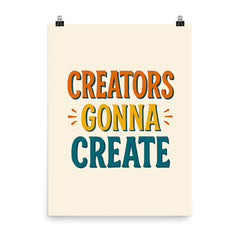Creators gonna create poster on a plain backdrop in size 8"x10".