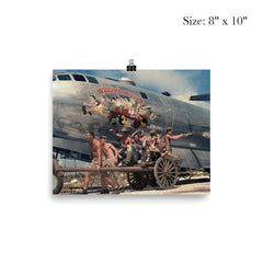 Crew of B-29 Superfortress "Waddy's Wagon" Posing with Nose Art, KIA in January 1945 poster 4