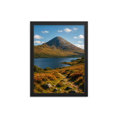Croagh Patrick County Mayo Ireland framed print on a plain backdrop in size 12"x16".