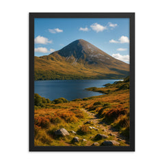 Croagh Patrick County Mayo Ireland framed print on a plain backdrop in size 18"x24".