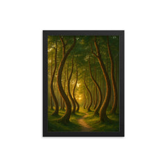 Crooked Forest Poland framed print on a plain backdrop in size 12"x16".