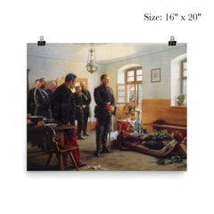 Crown Prince Friedrich Wilhelm Contemplating the Corpse of French General Abel Douay by Anton von Werner, 1888 poster 2