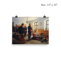 Crown Prince Friedrich Wilhelm Contemplating the Corpse of French General Abel Douay by Anton von Werner, 1888 poster 3