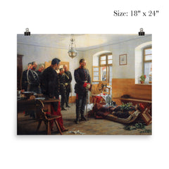 Crown Prince Friedrich Wilhelm Contemplating the Corpse of French General Abel Douay by Anton von Werner, 1888 poster 5