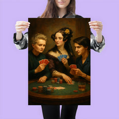 Curie Lovelace and Franklin playing poker poster 3