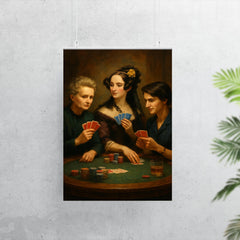 Curie Lovelace and Franklin playing poker poster 7