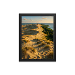 Curonian Spit Dune Ridge Lithuania framed print on a plain backdrop in size 12"x16".