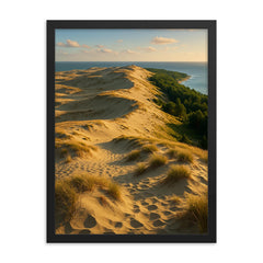 Curonian Spit Dune Ridge Lithuania framed print on a plain backdrop in size 18"x24".