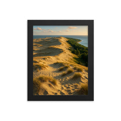 Curonian Spit Dune Ridge Lithuania framed print on a plain backdrop in size 8"x10".