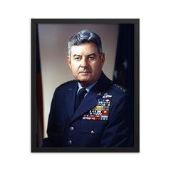 Curtis LeMay framed print on a plain backdrop in size 16"x20".