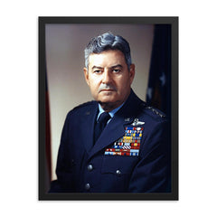 Curtis LeMay framed print on a plain backdrop in size 18"x24".