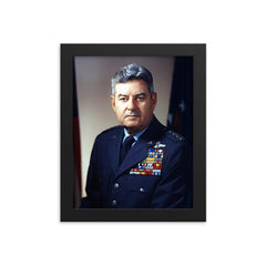 Curtis LeMay framed print on a plain backdrop in size 8"x10".