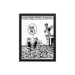 Cy Hungerford framed print on a plain backdrop in size 12"x16".