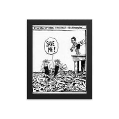 Cy Hungerford framed print on a plain backdrop in size 8"x10".