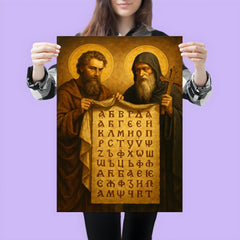 Cyril and Methodius unveiling Glagolitic script poster 3