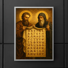 Cyril and Methodius unveiling Glagolitic script poster 5