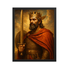 Cyrus the Great framed print on a plain backdrop in size 16"x20".