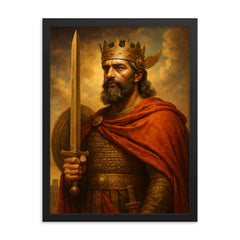 Cyrus the Great framed print on a plain backdrop in size 18"x24".