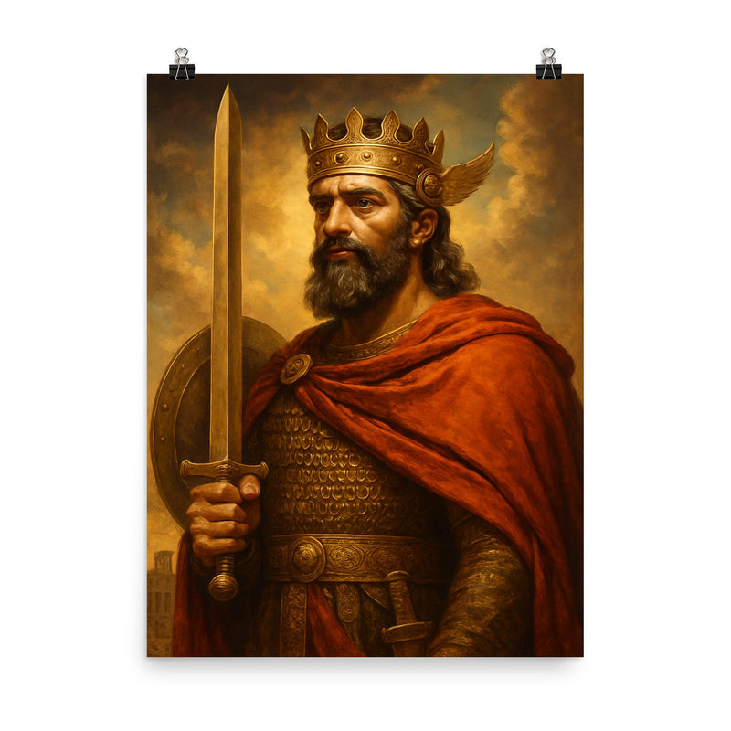 Cyrus the Great poster on a plain backdrop in size 8