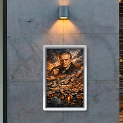 Czeslaw Milosz over shattered Europe map poster 2
