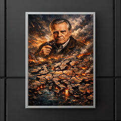 Czeslaw Milosz over shattered Europe map poster 5