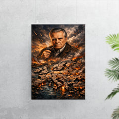 Czeslaw Milosz over shattered Europe map poster 7