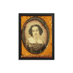 Daguerreotype from the 1850s framed print on a plain backdrop in size 12"x16".