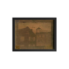 Daguerreotype of Central High School, Philadelphia, 1839 framed print on a plain backdrop in size 12"x16".