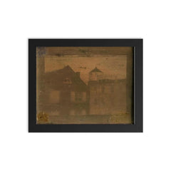 Daguerreotype of Central High School, Philadelphia, 1839 framed print on a plain backdrop in size 8"x10".