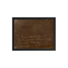 Daguerreotype of Lightning by Thomas Easterly, St. Louis, Missouri, June 18, 1847 framed print on a plain backdrop in size 12"x16".