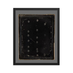 Daguerreotype of the Moon by Antoine-François-Jean Claudet, c. 1846-1852 framed print on a plain backdrop in size 16"x20".