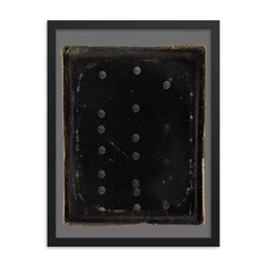Daguerreotype of the Moon by Antoine-François-Jean Claudet, c. 1846-1852 framed print on a plain backdrop in size 18"x24".